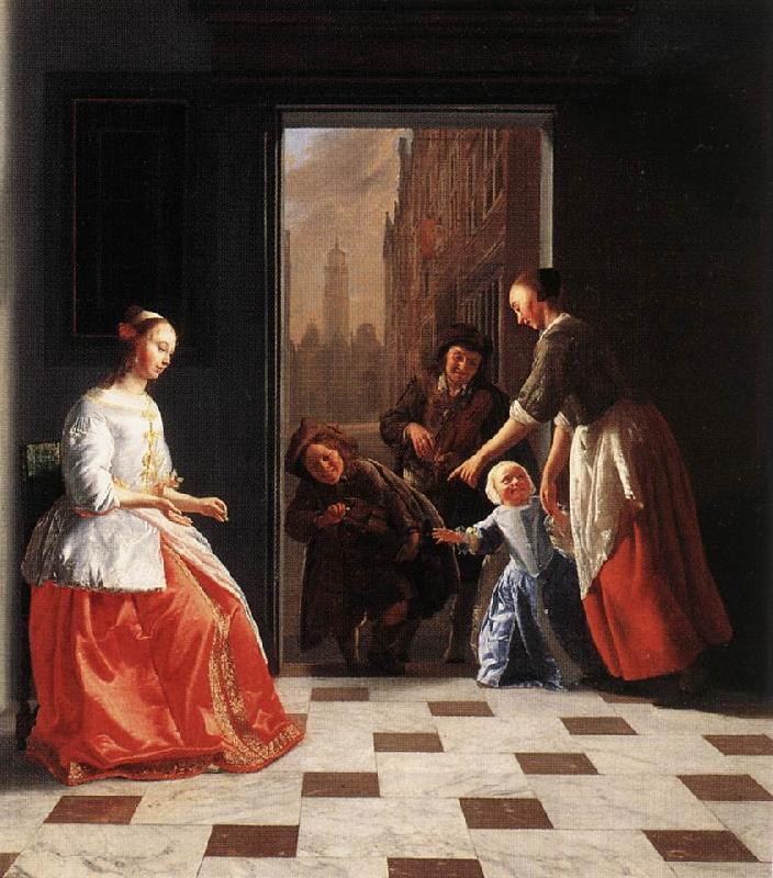 OCHTERVELT, Jacob Street Musicians at the Doorway of a House dh China oil painting art